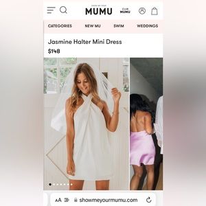 Show Me Your Mumu Jasmine Halter Mini Dress Size XS